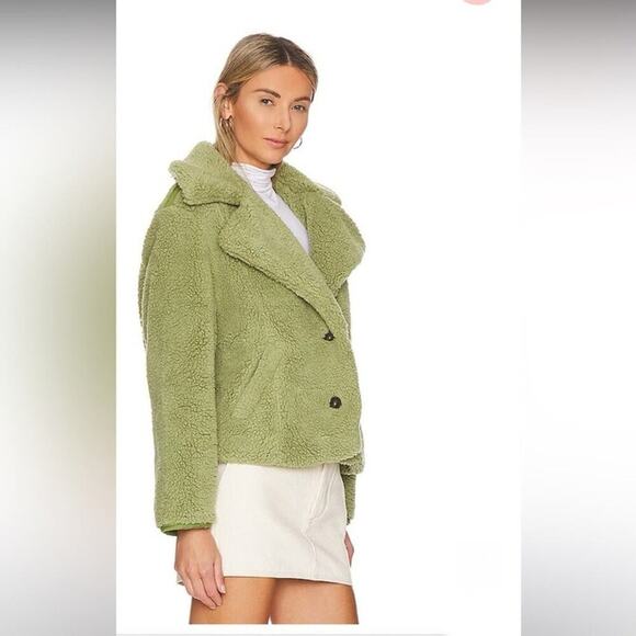 Free People Joplin Cozy Jacket in Sweet Pistachio Size Large - Picture 1 of 10